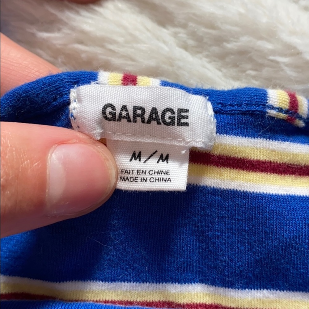 Garage Cropped Striped Tank Top - Picture 2 of 2